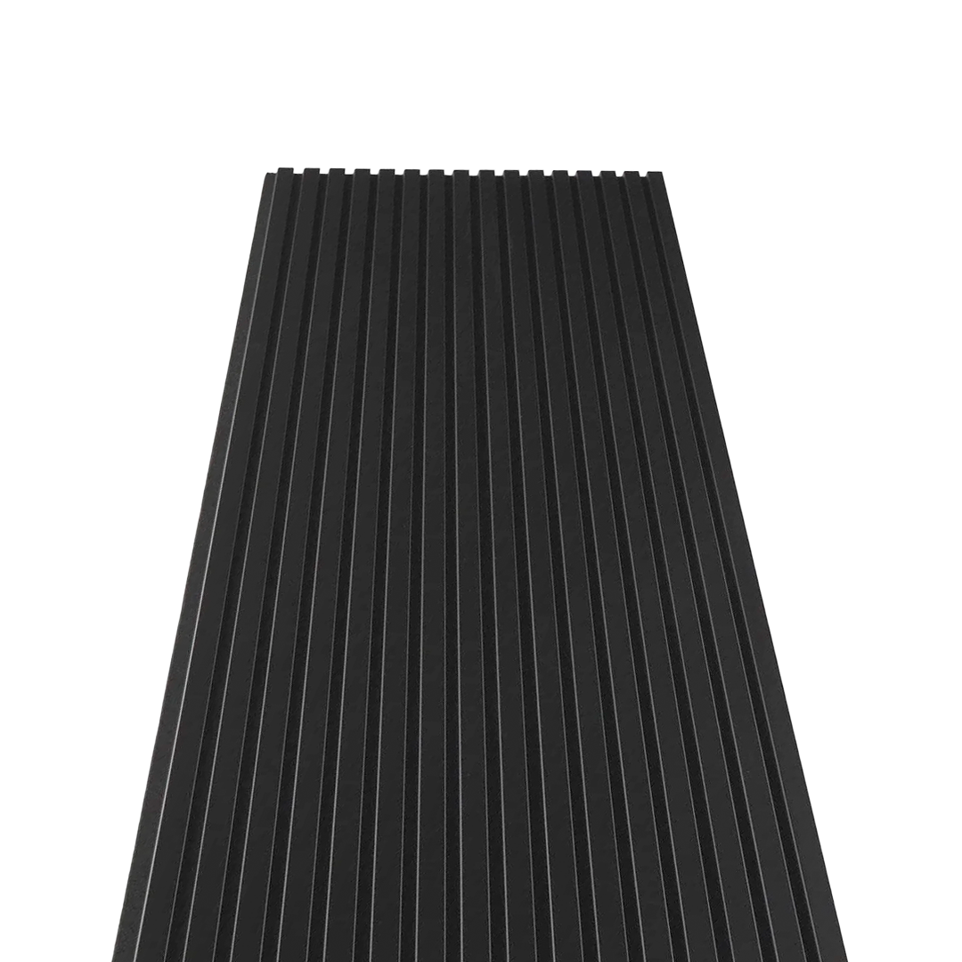 Matte Black Luxury Acoustic Slat Wood Wall Panels Modern Made
